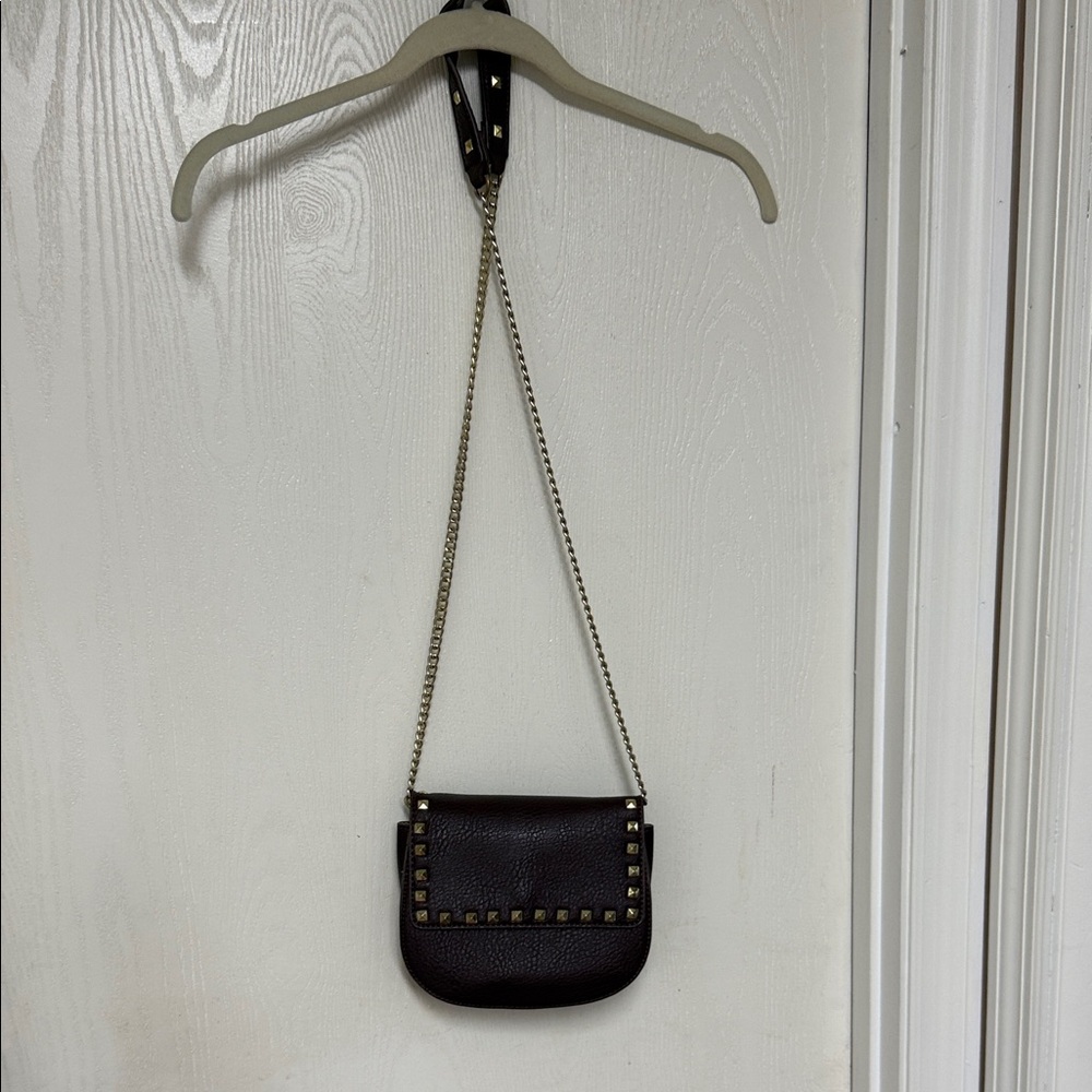 BCBG purple Crossbody Bag with Gold Studs